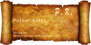 Poller Kitti névjegykártya